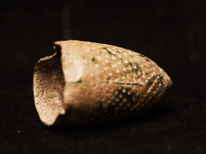 Several early seventeenth century sewing utensils.