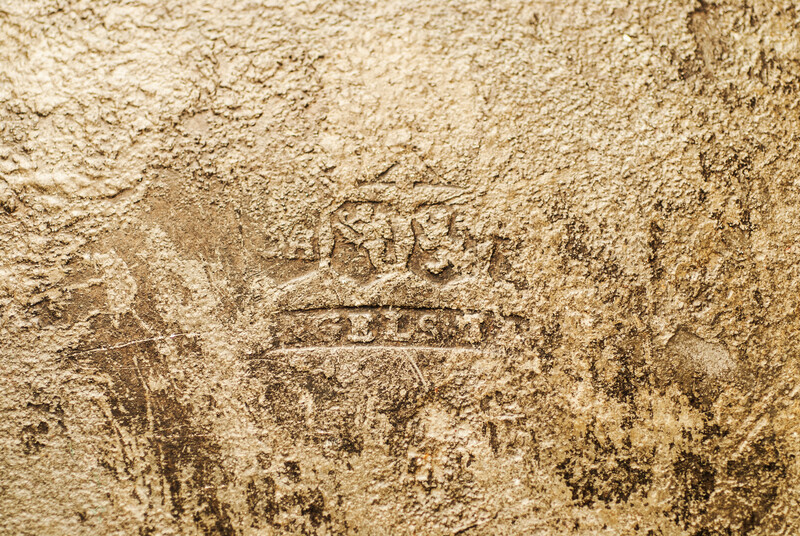 Two eighteenth century pewter plates in mint condition.