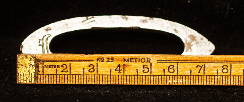 Two flint irons with a blacksmiths touch mark of a pistol.