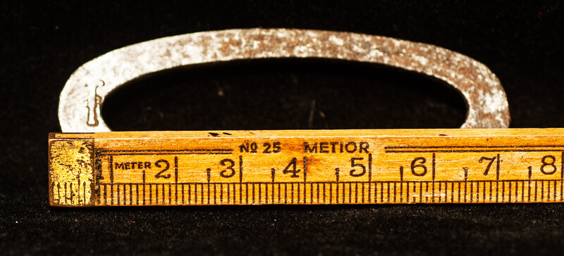 Two flint irons with a blacksmiths touch mark of a pistol.