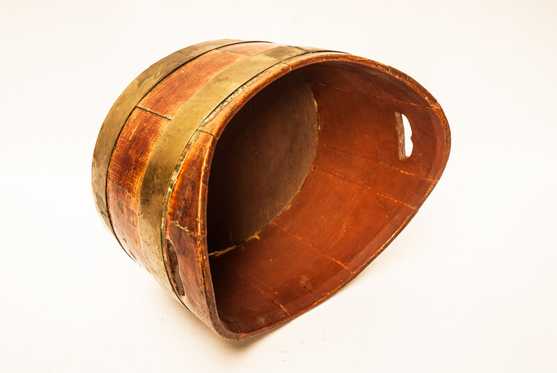 Two nineteenth century Dutch wooden painted containers.