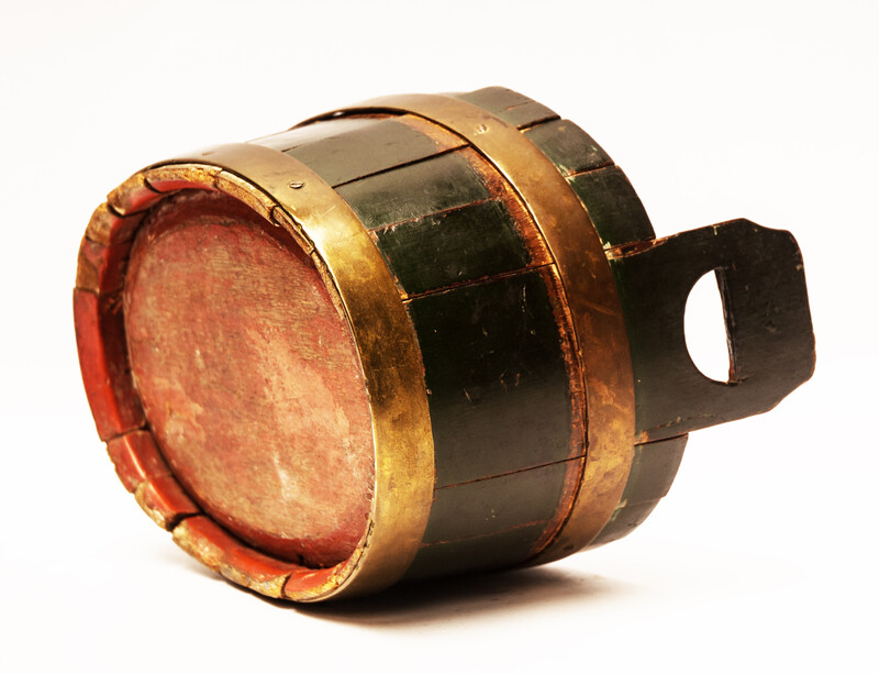 Two nineteenth century Dutch wooden painted containers.