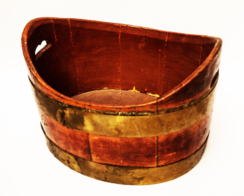Two nineteenth century Dutch wooden painted containers.