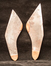 Two scrapers to clean hides in preparation for making leather.