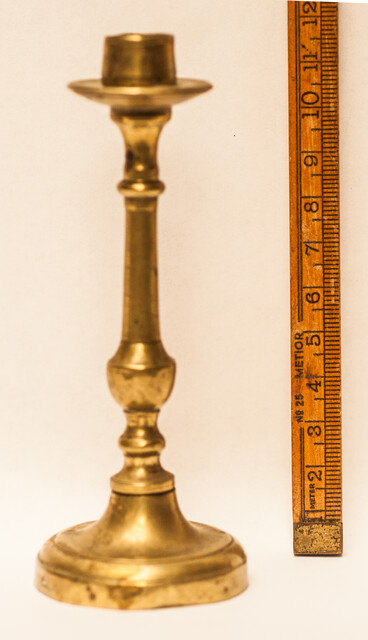 Two small brass candlesticks, Dutch, early nineteenth century.